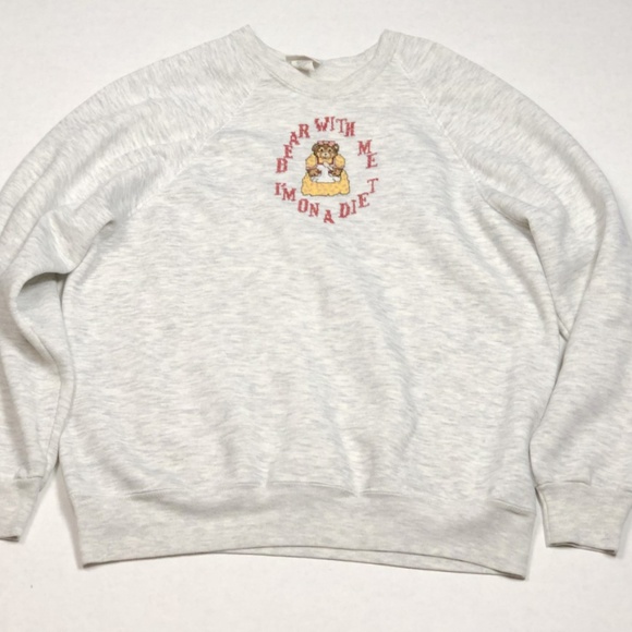 Bear Diet- Bassett & Walker Vintage Sweater Gray - Picture 3 of 5